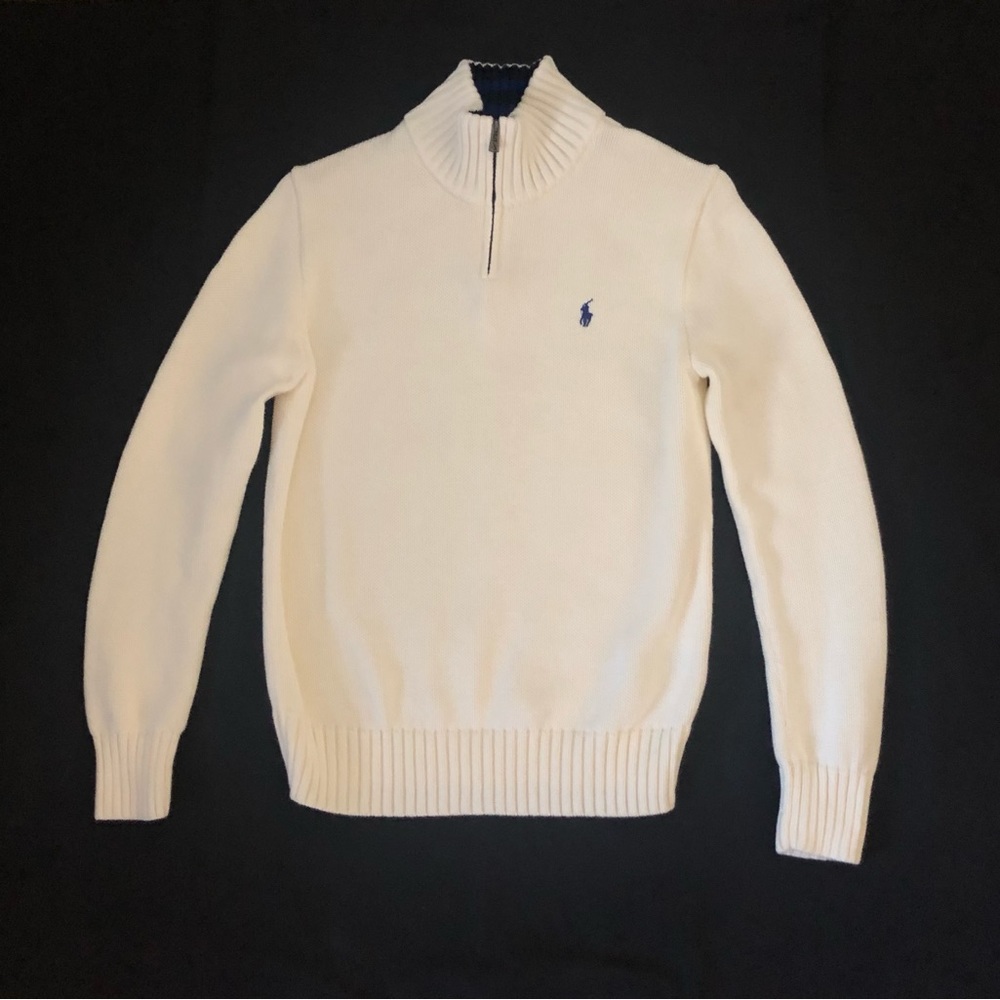 Polo by Ralph Lauren Interlock Quarter Zip kids sweater size Large (14-16)